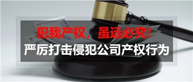 犯我产权，虽远必究！严厉打击侵犯公司产权行为